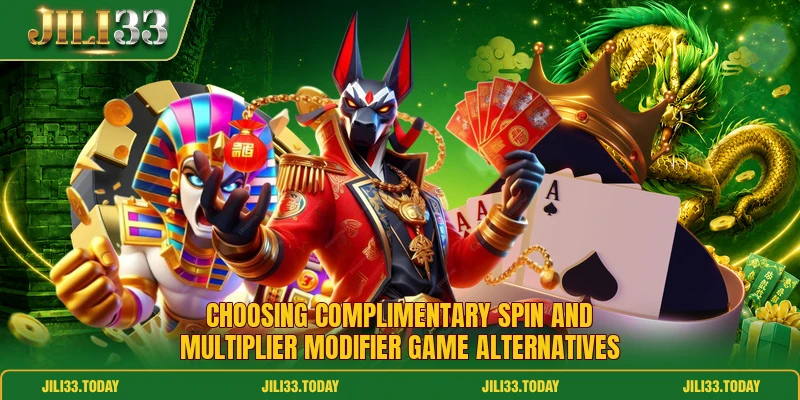 Choosing complimentary spin and multiplier modifier game alternatives