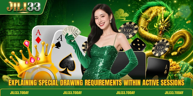 Explaining special drawing requirements within active sessions Explaining special drawing requirements within active sessions
