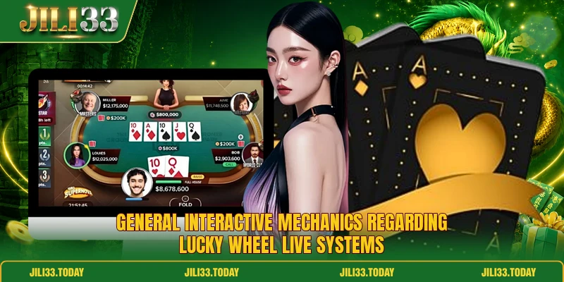 General interactive mechanics regarding lucky wheel live systems