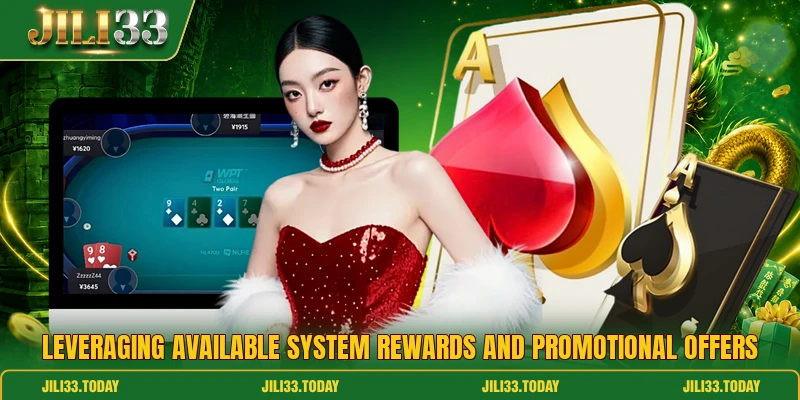 Leveraging available system rewards and promotional offers