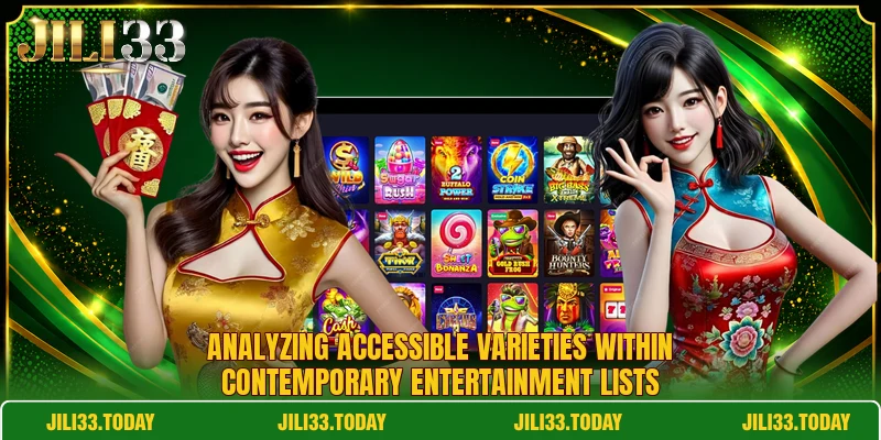 Analyzing accessible varieties within contemporary entertainment lists