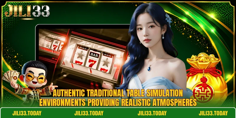 Authentic traditional table simulation environments providing realistic atmospheres