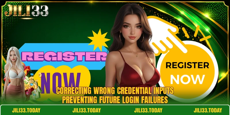 Correcting wrong credential inputs preventing future login failures
