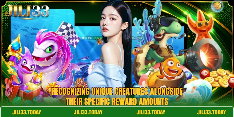 Recognizing unique creatures alongside their specific reward amounts