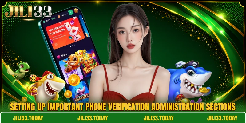 Setting up important phone verification administration sections